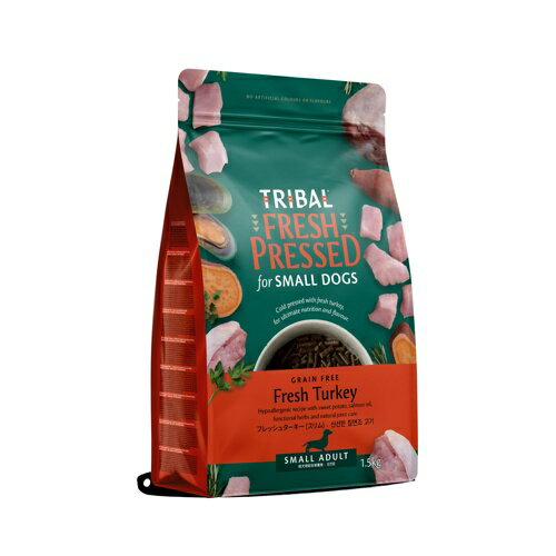 乐天商城 - トライバル　フレッシュターキー（スリム）　1.5kg　TRIBAL FRESH TURKEY　オランダ産コールドプレス　ドライペットフード