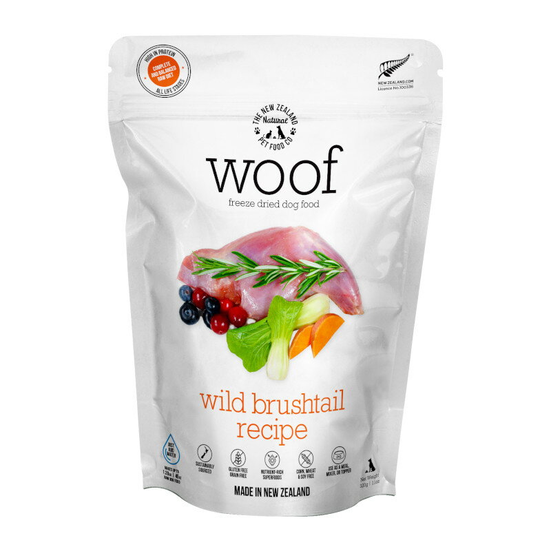 乐天商城 - Furry Friends　WOOF ワフ　フリーズドライドッグフード　ワイルドブラッシュテイル　1kg 犬用総合栄養食　全年齢対象