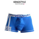 【King Style(キングスタイル)】網ポケット付 壮快パンツ:トランクス(上向き)LE-C4740 全1色(ブルー)COOLMAX素材