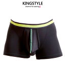 【King Style(キングスタイル)】網ポケット付 壮快パンツ:トランクス(下向き)LE-D4840 全1色(ブラック)COOLMAX素材