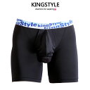 【King Style（キングスタイル）】網ポケット付 壮快パンツ：トランクス（下向き）SP-D48 全1色（ブラック）CoolMax素材