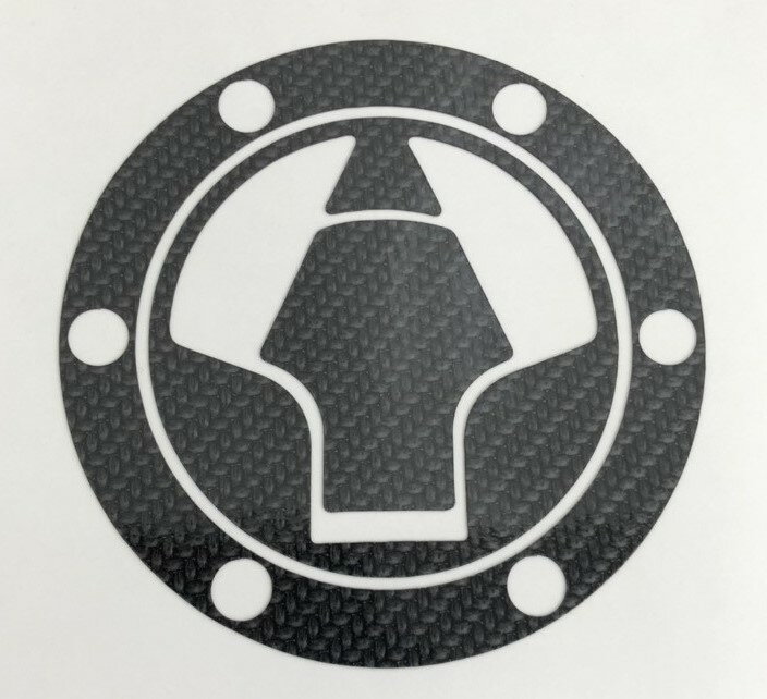 【ポスト便可】ハセプロ　カーボン調アートシートネオ ★ バイク・タンクキャップ用★ 　KAWASAKI【6穴用..