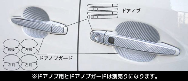 【クリックポスト送料無料！】ハセプロ　マジカルカーボン　★ドアノブ用★　アルファード　ANH20W/ ANH25W/ GGH20W/ GGH25W　（H20/05〜）