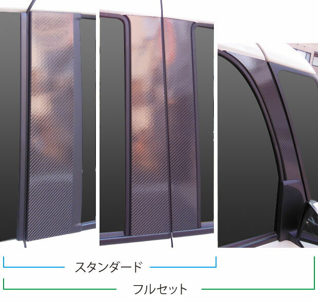 【全国送料無料！】 ハセプロ　マジカルカーボン　★ピラースタンダードセット★ 合計6枚　ダイハツ　タントカスタム　LA600S　（2013.10〜2015.4） ブラック/ シルバー/ ガンメタ/ マットブラック/ レッド/ ピンク/ ブルー 【smtb-F】