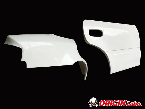 【ORIGIN Labo】★オリジン FRP リアドア＋リアフェンダー 叩き出し風 左右セット(+50mm) ★チェイサー GX100/JZX100（前年式） （D-120-RF）