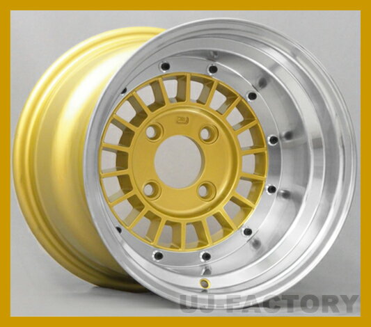 【全国送料無料】 ★限定版★ フォーカスレーシング 14×8.0/-13 114.3-5H/ゴールド×2本 旧車 FOCUS RACING GOLD 5穴【代引不可】 14インチ 8J 5穴