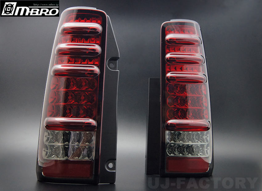 【本州送料無料！】MBRO ★流れるウインカー★サンダーLEDテールランプ★＜レッドスモーク＞ LEDテールランプ ジムニー/JIMNY JB23W （STJBJIMY-2LSW-SR-04） 赤スモーク