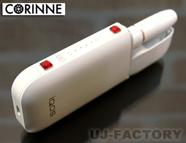 UJ-FACTORYの【即納】【定形外無料】 ★iQOS専用ジュエリーボタン/アガットレッド×3個★　アイコスアクセサリー　ジュエリーストーン 電子タバコ キラキラ 赤色｜アングル2