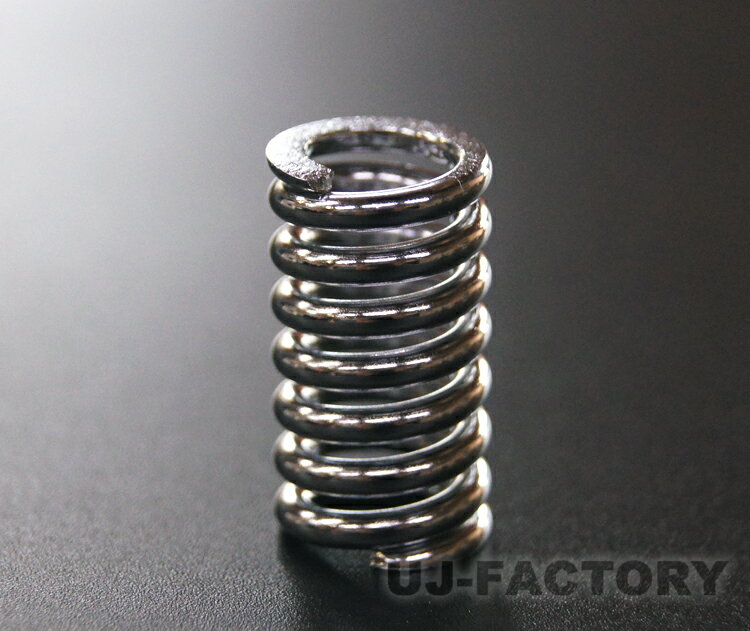 【国産 押しばね】 ★SWP-A クロームメッキ/研磨あり【硬め】線径2.4φ/外径13.8mm/全長：約25mm/総巻数8巻押しバネ　スプリング