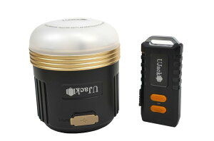 UJack(ユージャック) 充電式 LEDランタン ケース リモコン付 3WAY 560ルーメン 248時間 昼白色 暖色 8段モード切り替え IPX5防水 1m耐衝撃 黒色