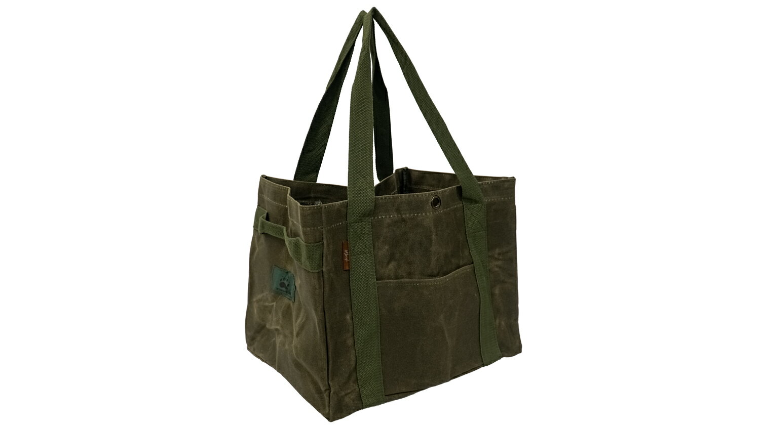 UJack(ユージャック) 帆布薪バッグ パラフィンワックス加工 防水 真鍮ハトメ 縦詰め