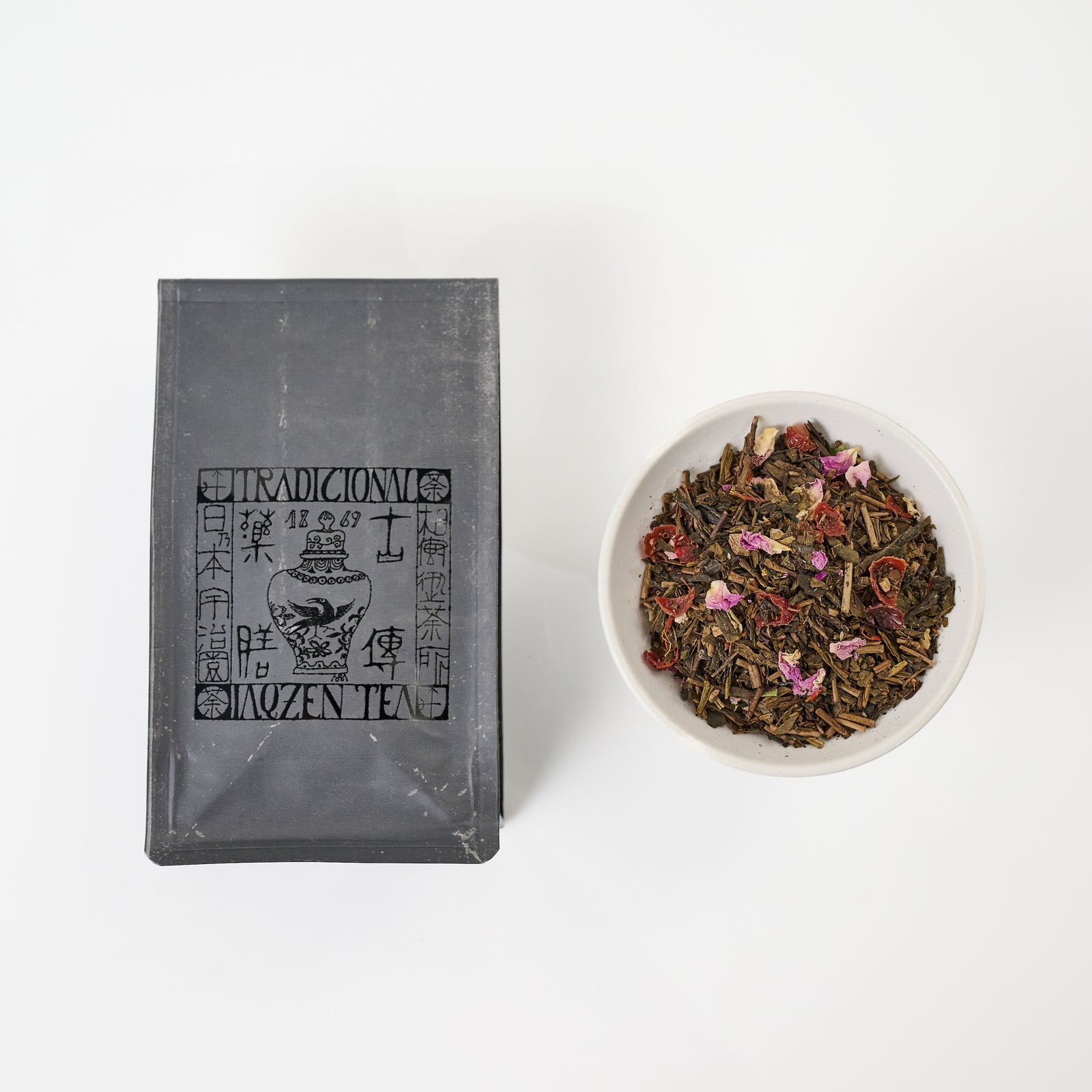 【古傳薬膳茶 No.6】 ほうじ茶ベース ローズヒップ ラベンダー サフラワー 健康茶 ブレンド茶 ハーブティー 和漢 薬膳 リラックス 京都 宇治園 ギフト