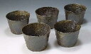 そばちょこ 京焼 清水焼 陶器製 日本製 器 そば猪口 蕎麦猪口 5客セット 灰緑丸(はいりょくまる) おしゃれ 高級 プレゼント 人気 和食器