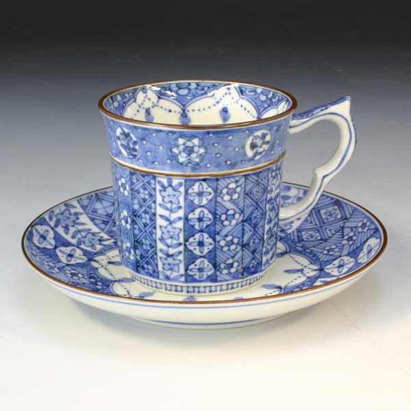 珈琲碗皿 紅茶碗皿 紅茶 珈琲 京焼 清水焼 磁器製 日本製 器 珈琲碗皿 つなぎ古紋 つなぎこもん おしゃれ 高級 プレゼント 人気 和食器