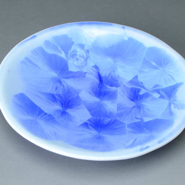 乐天商城 - 皿 おしゃれ 京焼 清水焼 磁器製 日本製 器 三寸皿 花結晶（青） はなけっしょう（あお） おしゃれ 高級 プレゼント 人気 和食器