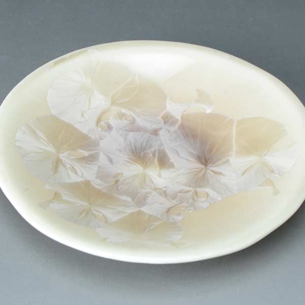 乐天商城 - 皿 おしゃれ 京焼 清水焼 磁器製 日本製 器 三寸皿 花結晶（茶） はなけっしょう（ちゃ） おしゃれ 高級 プレゼント 人気 和食器