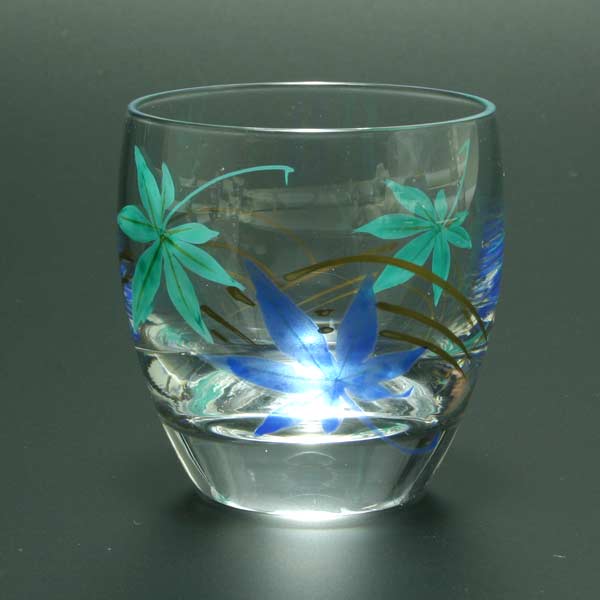 京焼き絵付け 冷酒グラス ギフト 青楓