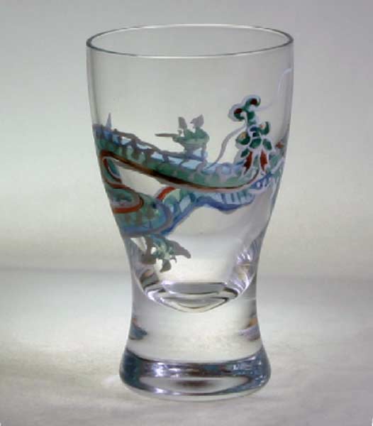 京焼き絵付け 冷酒グラス ギフト 龍