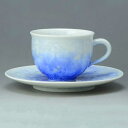 珈琲碗皿 紅茶碗皿 紅茶 珈琲 京焼 清水焼 磁器製 日本製 器 珈琲碗皿 花結晶(白青) はなけっしょう(しろあお) おしゃれ 高級 プレゼント 人気 和食器