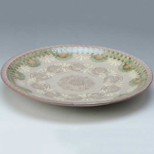 皿 京焼 清水焼 陶器製 日本製 器 六寸皿 紫翠紋 しすいもん おしゃれ 高級 プレゼント 人気 和食器