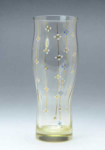 乐天商城 - 京焼き絵付け ビアグラス ギフト 白小花