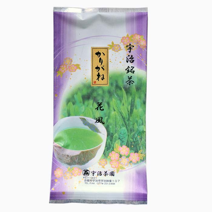 宇治茶 宇治茶 煎茶雁ケ音 花風(100g入） 特上 高級 高品質 茶葉 緑茶 お茶 日本茶 京都 老舗 贈り物 ギフト プレゼント 御祝 御礼 内祝 母の日 父の日 敬老の日 お中元 お歳暮 無添加 お取り寄せ グルメ 海外配送