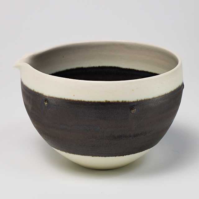 Kiyomizu Ware - 鉢 おしゃれ 京焼 清水焼 陶器製 日本製 器 片口 1客 紙箱入り 軸彩点紋 ゆうさいてんもん おしゃれ 高級 プレゼント 人気 和食器