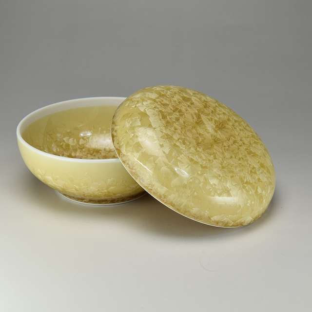 乐天商城 - 蓋物 おしゃれ 京焼 清水焼 磁器製 日本製 器 蓋物 花結晶（金花） はなけっしょう（きんか） おしゃれ 高級 プレゼント 人気 和食器
