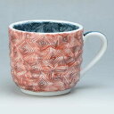 マグカップ コーヒーカップ 京焼 清水焼 磁器製 日本製 高級 おしゃれ プレゼント 人気 食器 染赤雷紋 赤雷紋(3)