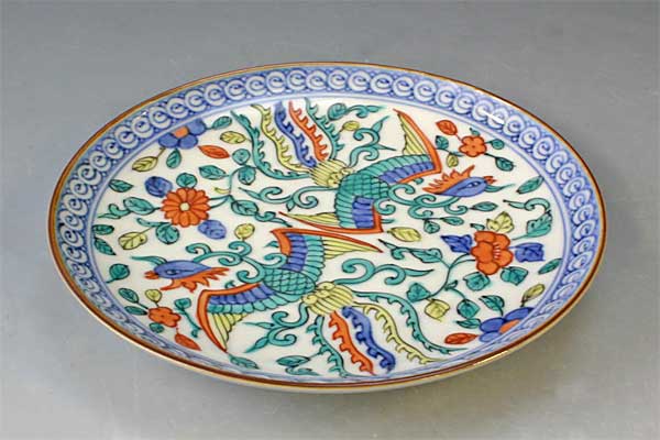 皿 おしゃれ 京焼 清水焼 磁器製 日本製 器 四寸皿 色絵鳳風 (いろえほうおう) おしゃれ 高級 プレゼント 人気 和食器