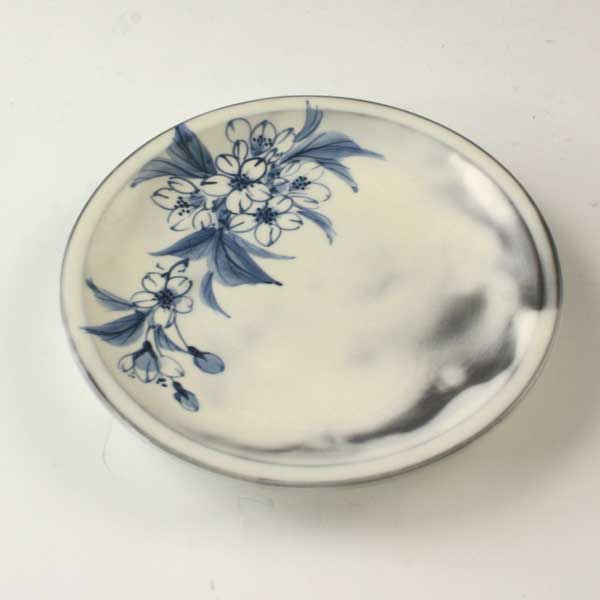 皿 おしゃれ 京焼 清水焼 陶器製 日本製 器 四寸丸皿 染付桜 おしゃれ 高級 プレゼント 人気 和食器