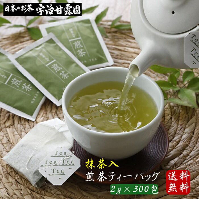 抹茶入り 煎茶 ティーバッグ 2g×60包×5セット 送料無料 個包装 ひも付き 一煎パック ティーパック 国産 無添加 お茶 日本茶 煎茶 お徳用 客室用 ホテル 旅館 民宿 施設