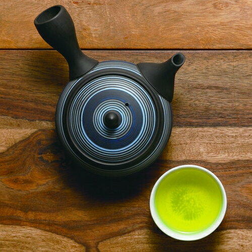 【人と人をつなぐ青のライン】帯網ライン急須 急須 帯網 常滑焼 送料無料 250cc 高級 おしゃれ 洗いやすい きゅうす お茶 日本製 プレゼント ギフト 宇...