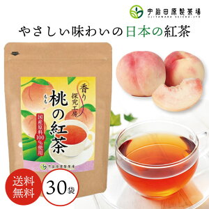 【大容量】桃の紅茶ティーバッグ30袋 紅茶 和紅茶 ティーバッグ 宇治田原製茶場 おしゃれ かわいい プレゼント ギフト 贈り物 誕生日 甘いものが苦手 お洒落 お茶 健康 詰め合わせ もも 桃 ピーチ ピーチティー フルーツティー フレーバーティー 送料無料 父の日 お中元