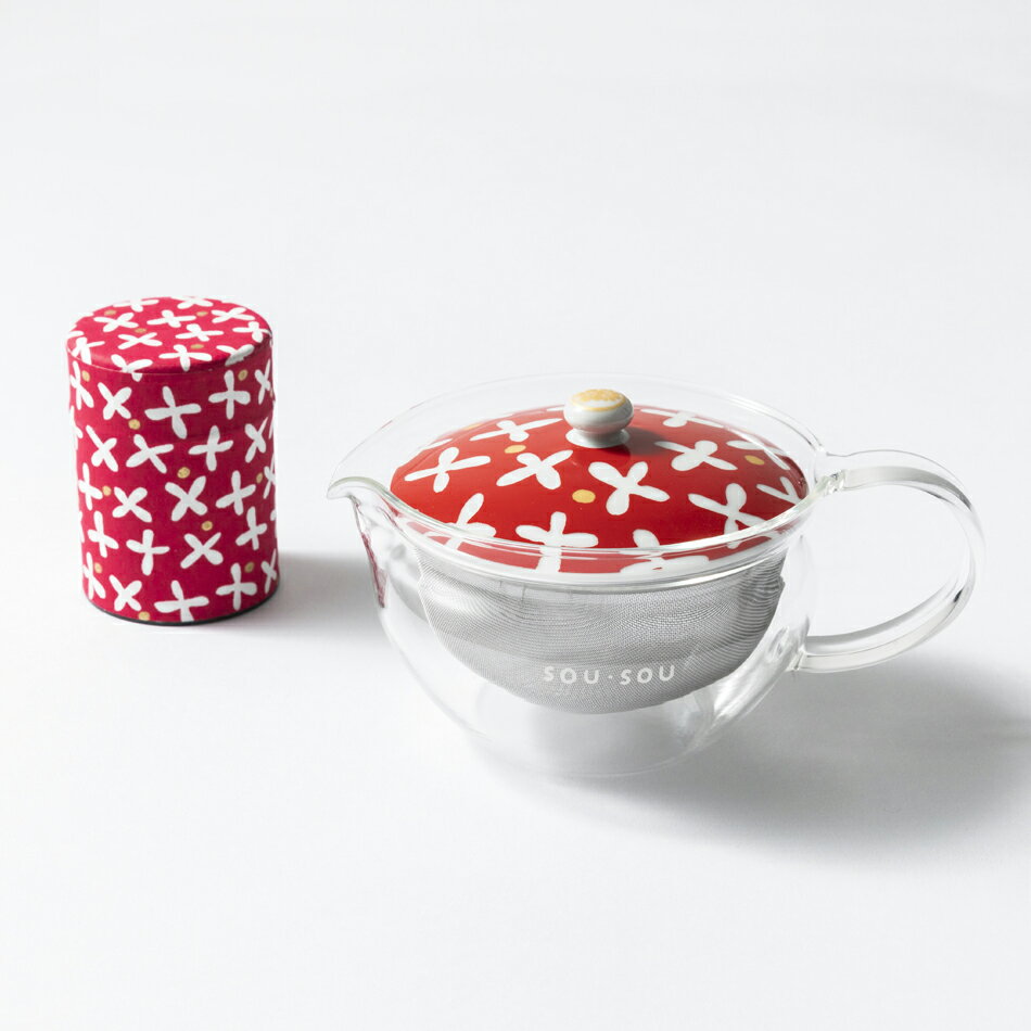 急須 茶缶SOU・SOU すずしろ草セット 急須 おしゃれ ガラス かわいい プレゼント ギフト 贈り物 ソウソウ SOUSOU きゅうす お茶 日本茶 煎茶 緑茶 濃い 茶 茶葉 耐熱ガラス ティーセット ギフト 贈答 進物 職場 茶葉 ご挨拶母の日 ホワイトデー 誕生日 内祝い お返しのサムネイル