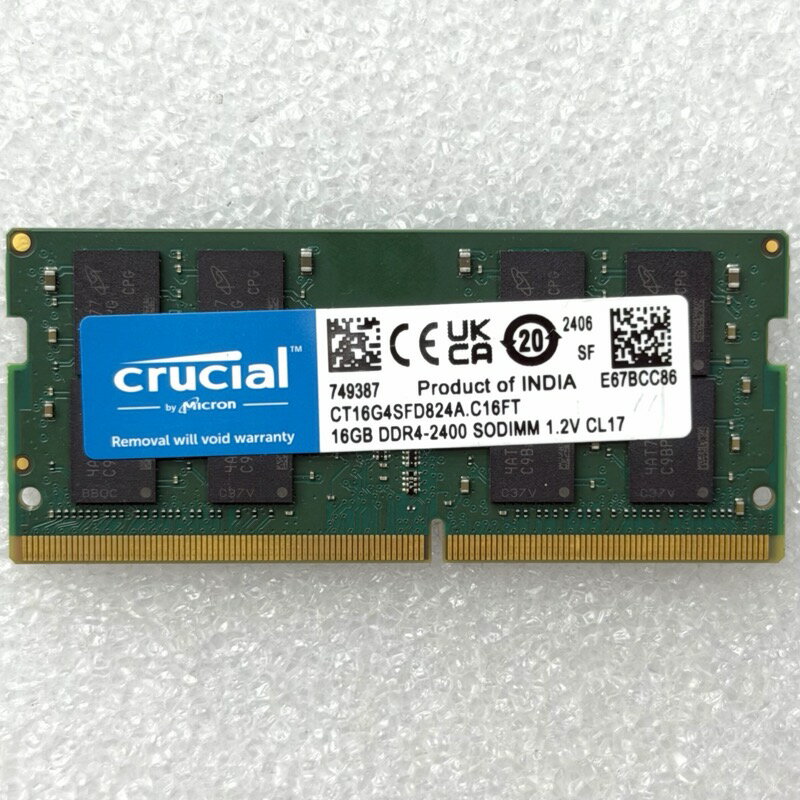 【中古】[ メーカーいろいろ ] 260pin / DDR4 / PC4-19200 / 16GB / ノート用メモリ DDR4-2400