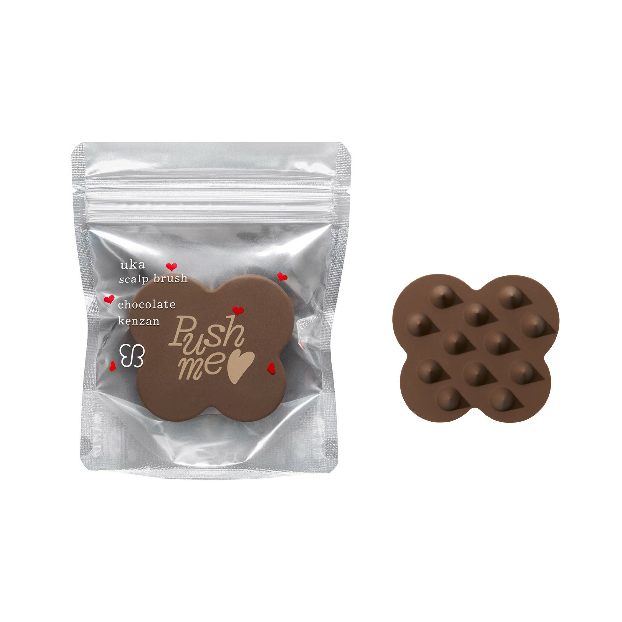 ��uka�����ۥ��� ������ץ֥饷 ���祳�졼�� ���󥶥� uka scalp brush chocolate kenzan / Ƭ�饱�� ������ץ��� �����...