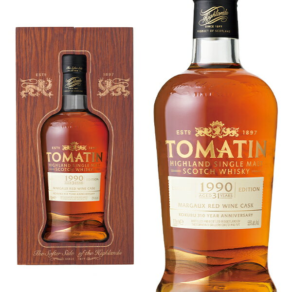 TOMATIN 【送料無料】【箱入 正規品】トマーティン 1990年 31年 マルゴー レッド ワイン カスク ハイランド シングル モルト スコッチ ウイ