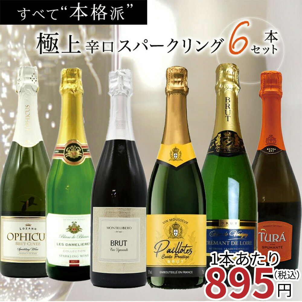 【送料無料】玉手箱厳選！すべて本格派の極上辛口泡6本セット ワインセット スパークリング ukigoods-10016289 愛あるしんちゃんショップ サンプル画像2