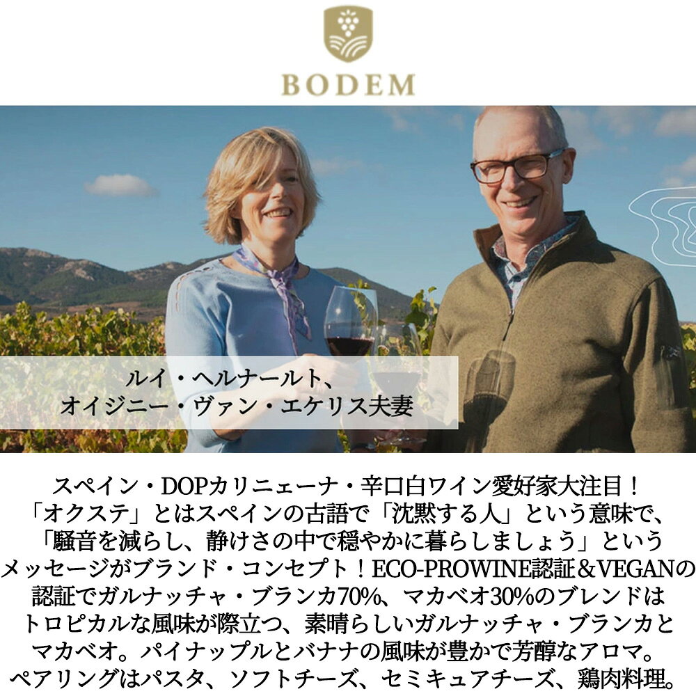 オクステ ザ サイレンス ホワイト ブレンド 2023 ボデガス ボデム元詰 (ルイ ヘルナールトとオイジニー ヴァン エケリスの夫妻) 自然派 ukigoods-10029174 愛あるしんちゃんショップ サンプル画像3