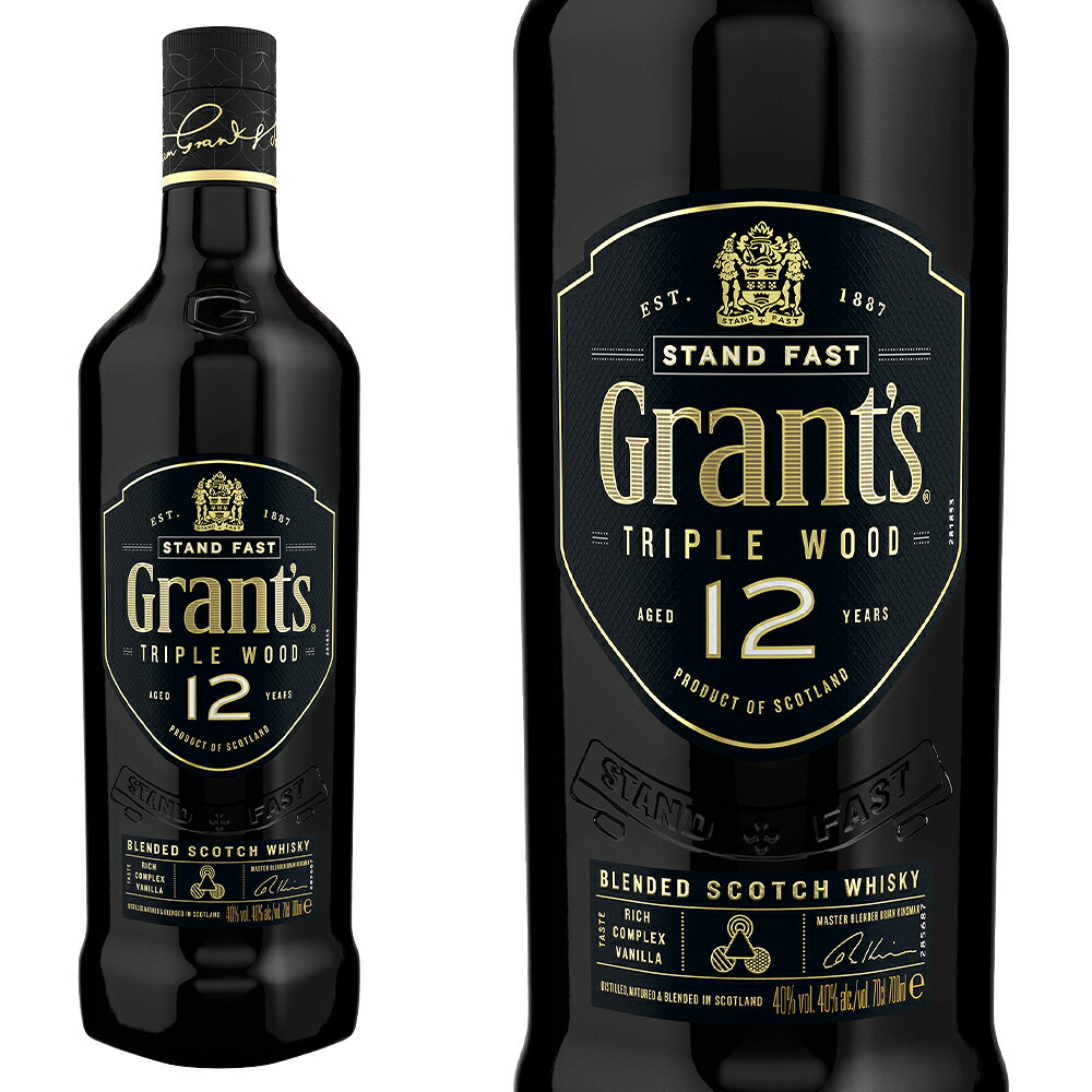 【正規品】グランツ トリプル ウッド 12年 ブレンデッド スコッチ ウイスキー 700ml 40％