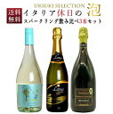 【送料無料】うきうきイタリア休日の泡(スパークリング)飲み比べ3本ワインセット