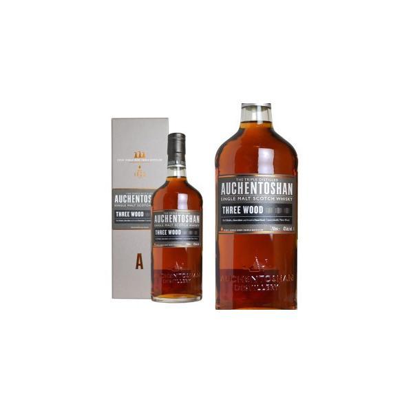 AUCHENTOSHAN 【箱入】オーヘントッシャン スリーウッド シングル モルト スコッチ ウイスキー オフィシャル 700ml 43％ ザ トリプル ディスティ