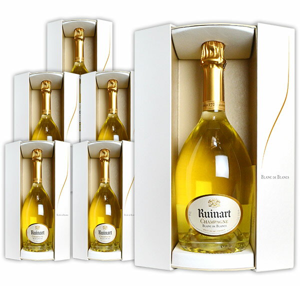 【送料無料・6本セット】ルイナール (リュイナール) ブラン ド ブラン 白 泡 正規 箱付 750ml×6 シャンパン シャンパーニュ AOC ブラン ド ブラン シャンパーニュRuinart Champagne Blanc de Blancs Brut Gift Box