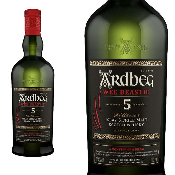 ARDBEG [正規品]アードベッグ ウィー ビースティー 5年 アイラ シングル モルト スコッチ ウィスキー バーボン樽＆オロロソシェリー樽 700m