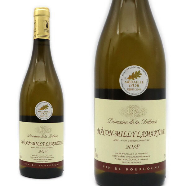 【6本以上ご購入で送料 代引無料】マコン ミリー ラマルティーヌ 2018年 蔵出し品 ドメーヌ ド ラ ブルーズ元詰 AOCマコン ミリー ラマルティーヌMACON MILLY LAMARTINE 2018 Domaine de la Belouse AOC Macon Milly Lamartineのサムネイル