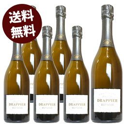 【6本セット 代引無料】シャンパン ドラピエ ブリュット ナチューレ ブラン ド ノワール ノン ドセ 750ml フランス シャンパーニュ 白 箱なし