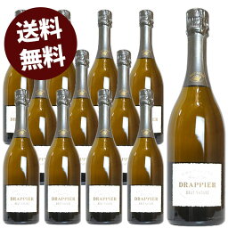 【12本セット 代引無料】シャンパン ドラピエ ブリュット ナチューレ ブラン ド ノワール ノン ドセ 750ml フランス シャンパーニュ 白 箱なし