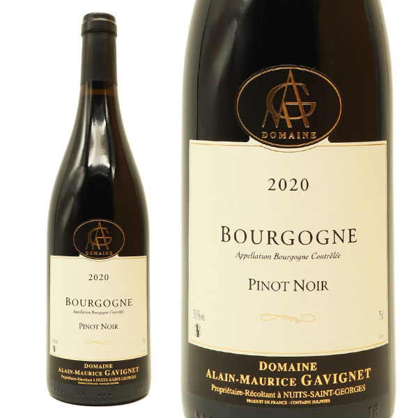 ֥르˥ ԥ Υ 2020 ¢Ф ɥ᡼  ⡼ꥹ ͸ AOC֥르˥ ԥ ΥBourgogne Pinot Noir 2020 Domaine Alain Maurice GAVIGNET AOC Bourgogne Pinot Noir