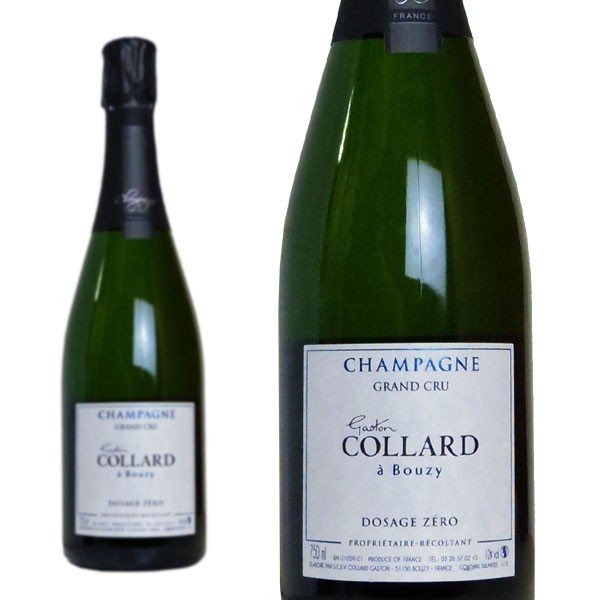格付けフランスワイン（VDQS） ガストン コラール シャンパーニュ グラン クリュ 特級 キュヴェ ドサージュ ゼロ R.M 自然派 ビオディナミ(エコセール認証・AB＆デメテール認証) 5代目シリル コラール家元詰 AOCグランクリュシャンパーニュGaston Collard Champagne GC (Bouzy) Cuvee Dosage Zero R.M